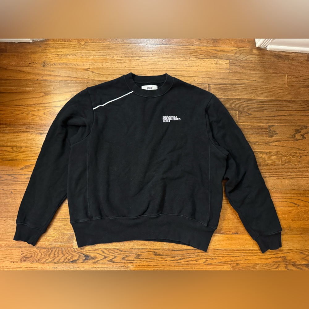 Soul Cycle 100% cotton Black Crewneck Sweatshirt size small